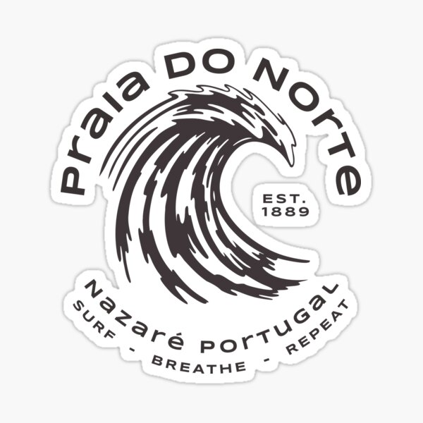 Artikel-Vorschau von Praia do Norte Nazaré Portugal Surf Breathe Wiederholen, designt und verkauft von BlazingBoar.