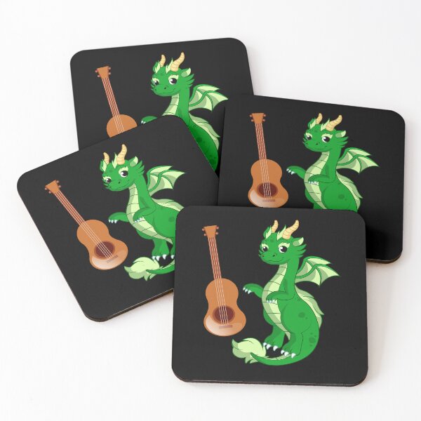 Item preview, Dragon Playing Guitar ,Funny Good Dragon Guitar Lovers Green Design designed and sold by pedrored369.
