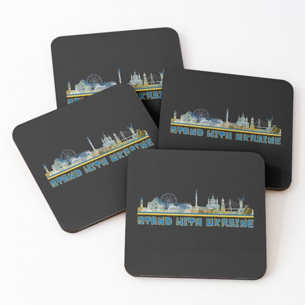 Item preview, Stand With Ukraine | Skyline | Ukraine Support  |  Embrace Ukraine designed and sold by DoherDesigns.
