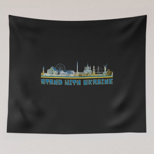 Item preview, Stand With Ukraine | Skyline | Ukraine Support  |  Embrace Ukraine designed and sold by DoherDesigns.