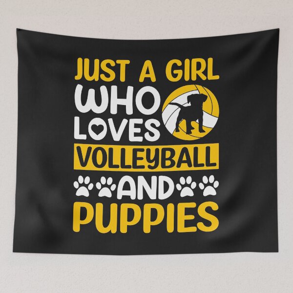 Item preview, Just A Girl Who Loves Volleyball And Puppies - Funny For Girls designed and sold by podekom.