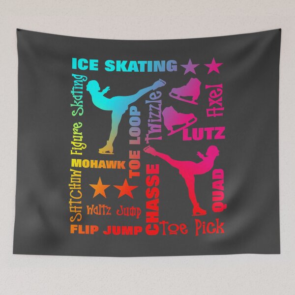 Item preview, Ice Skating Theme Rainbow Typography Fun Graphic designed and sold by MarcKira.
