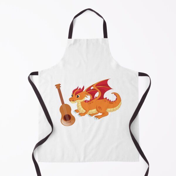 Item preview, Dragon Playing Guitar ,Funny Good Dragon Guitar Lovers Orange Design designed and sold by pedrored369.