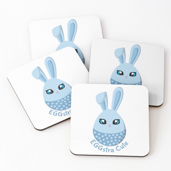 Item preview, Funny EGGstra Cute Blue Easter Egg Bunny designed and sold by dass-art.