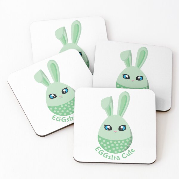 Item preview, Funny EGGstra Cute Green Easter Egg Bunny designed and sold by dass-art.