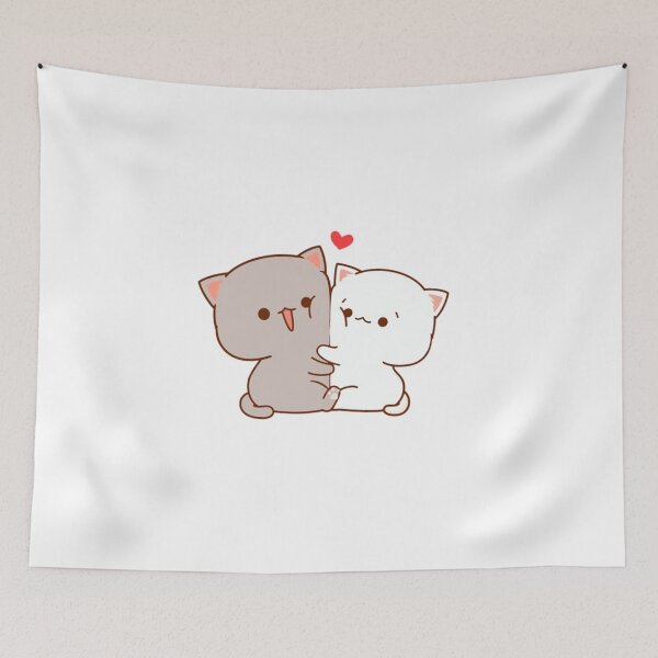 Item preview, cute cats- peach and goma Throw Pillow Essential . designed and sold by CameronBrewer1.