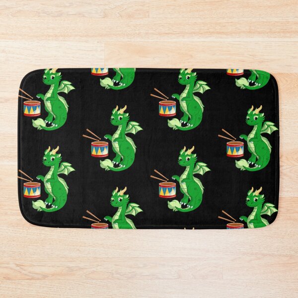 Item preview, Dragon Playing Drum ,Funny Good Dragon Drum Lovers Green Design designed and sold by pedrored369.