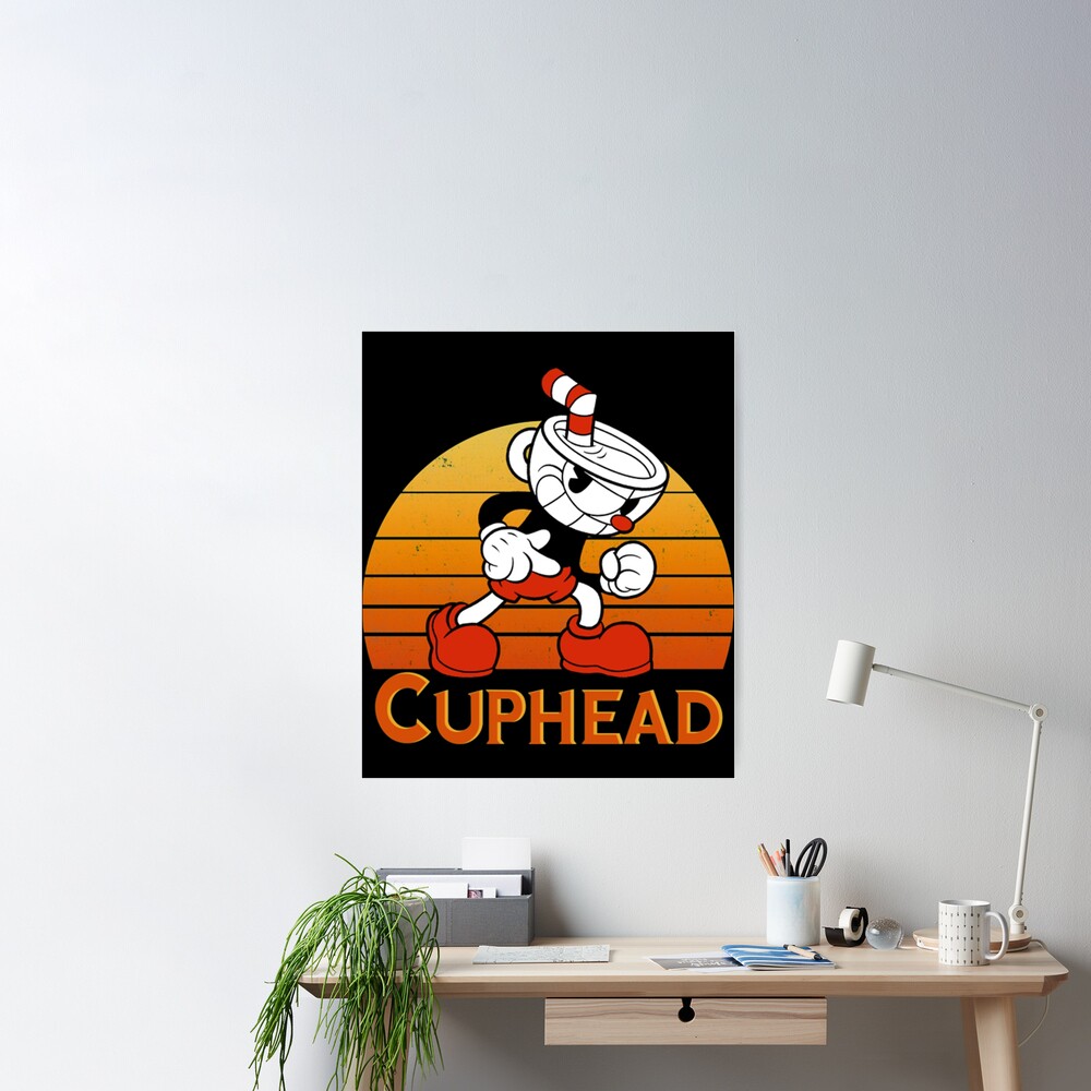 Cuphead Poster Speedrun Cuphead Poster Wall Art Sticky Poster