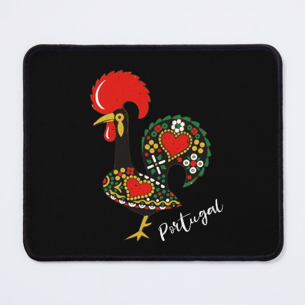 Item preview, Galo de Barcelos Portuguese Rooster Design White Letters designed and sold by MerchLovers.