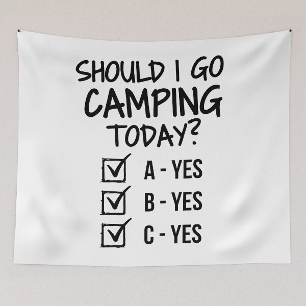 Item preview, Should I go camping today? designed and sold by TheGreenGoat.