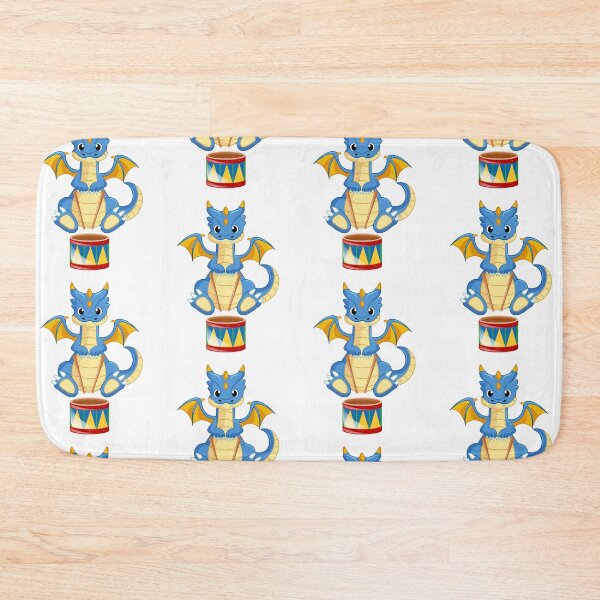 Item preview, Dragon Playing Drum ,Funny Good Dragon Drum Lovers Blue Design designed and sold by pedrored369.