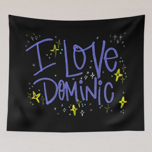 Item preview, I LOVE DOMINIC NAME PURPLE designed and sold by GIVENGRACE.ART.