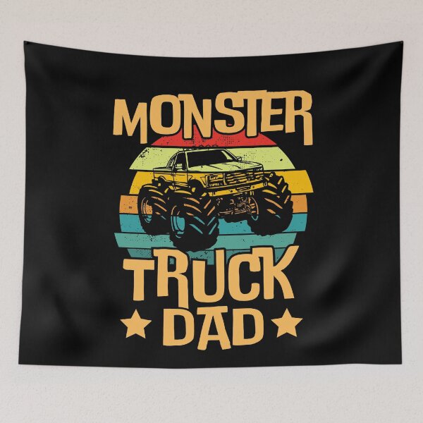 Item preview, Monster Truck Dad - Retro Vintage Sunset Monster Trucks Family designed and sold by ohmier.