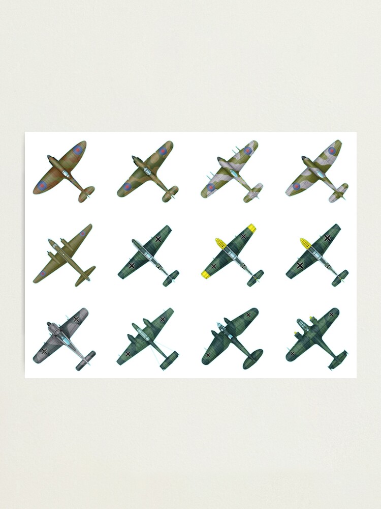 Lámina fotográfica «Patrón de aviones de la Segunda Guerra Mundial» de  BaryonyxStore | Redbubble