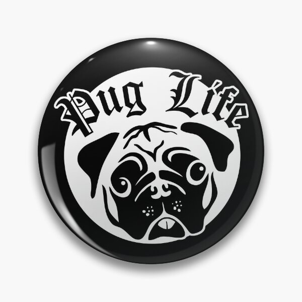 Item preview, Pug Dog y Pug Life (Like Thug Life) gráfico blanco designed and sold by peterpaz.