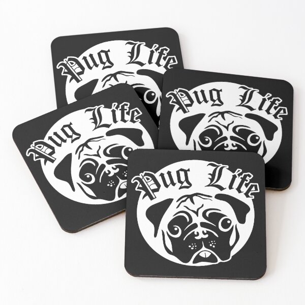 Item preview, Pug Dog y Pug Life (Like Thug Life) gráfico blanco designed and sold by peterpaz.