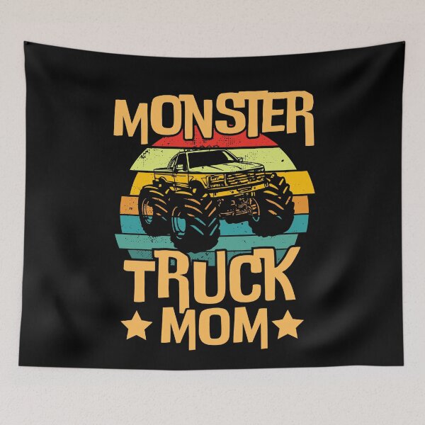 Item preview, Monster Truck Mom - Retro Vintage Sunset Monster Trucks Family designed and sold by ohmier.