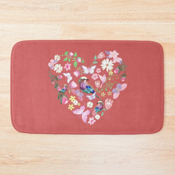 Item preview, South African protea and birds heart designed and sold by CheriGurl.