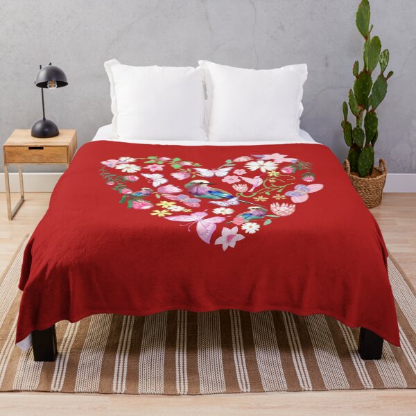 Item preview, South African protea and birds heart designed and sold by CheriGurl.