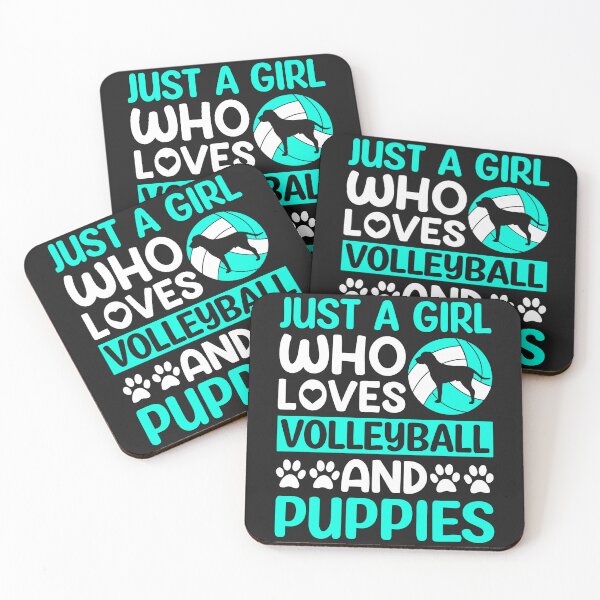 Aperçu de l'œuvre Juste une fille qui aime le volley-ball et les chiots - Funny Puppies créée et vendue par podekom.