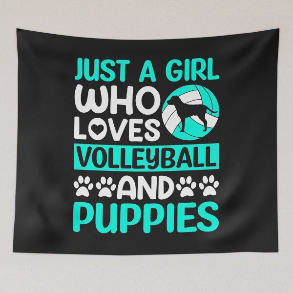 Item preview, Just A Girl Who Loves Volleyball And Puppies - Funny Puppies designed and sold by podekom.