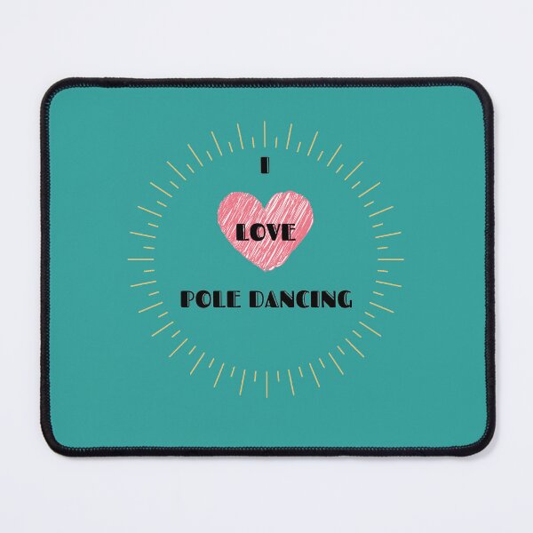 Item preview, I Love Pole Dancing ❤ Heart Turquoise Design designed and sold by PoledanceTee.