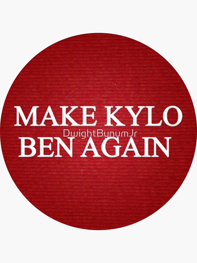 Imagen 3 de 3, Pegatina con la obra Hacer Kylo Ben otra vez, diseñada y vendida por DwightBynumJr.