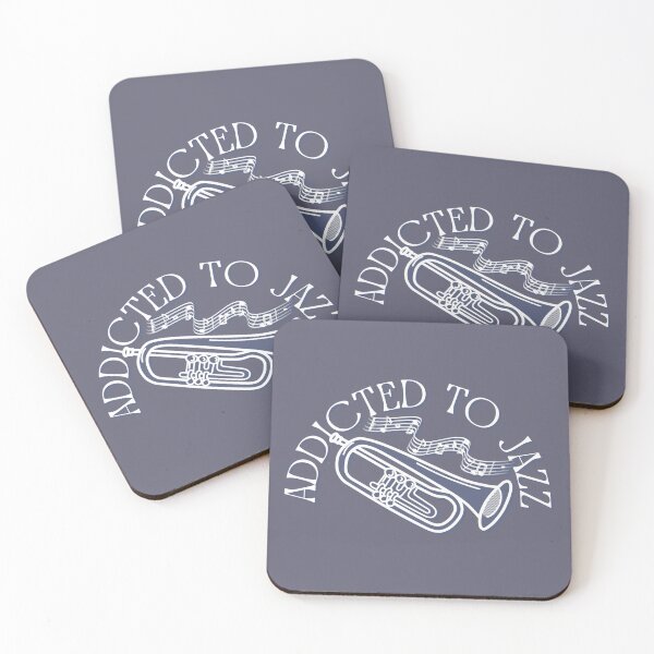 Item preview, Addicted To Jazz, Cool Blue Trumpet Jazz Design For Jazz Lovers designed and sold by TrulyEpoque.