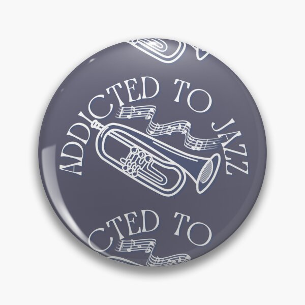 Item preview, Addicted To Jazz, Cool Blue Trumpet Jazz Design For Jazz Lovers designed and sold by TrulyEpoque.