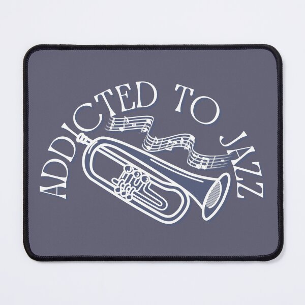 Item preview, Addicted To Jazz, Cool Blue Trumpet Jazz Design For Jazz Lovers designed and sold by TrulyEpoque.