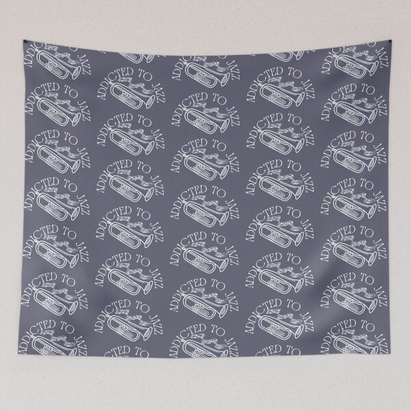 Item preview, Addicted To Jazz, Cool Blue Trumpet Jazz Design For Jazz Lovers designed and sold by TrulyEpoque.