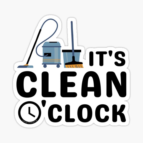 Item preview, Clean O'Clock Vacuum Floor Cleaning Fun for Cleaning Crew designed and sold by SavvyCleaner.