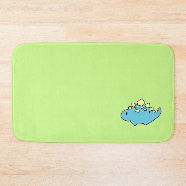 Aperçu de l'œuvre dinosaure bleu clair sur fond vert citron créée et vendue par SerenaVisualArt.