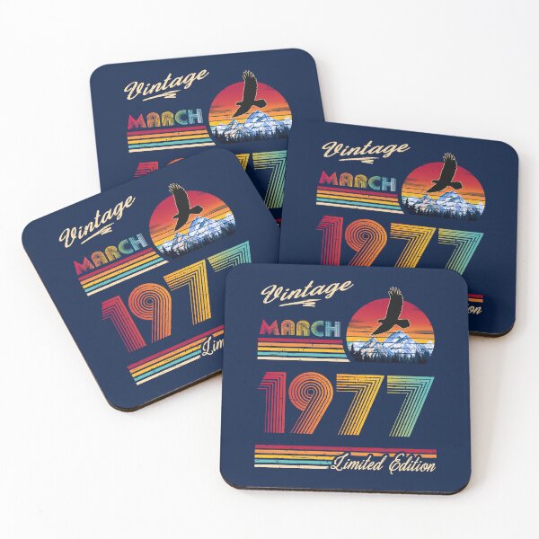 Item preview, March 1977 Birthday designed and sold by GreenSplash.