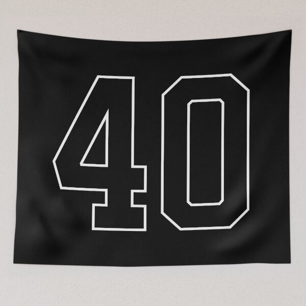 Item preview, Black Number 40 lucky sports jersey forty designed and sold by HeavyStyle.