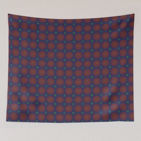 Item preview, African print Colorful brown, blue, green, orange and white colors.  designed and sold by NaniniDesigns.
