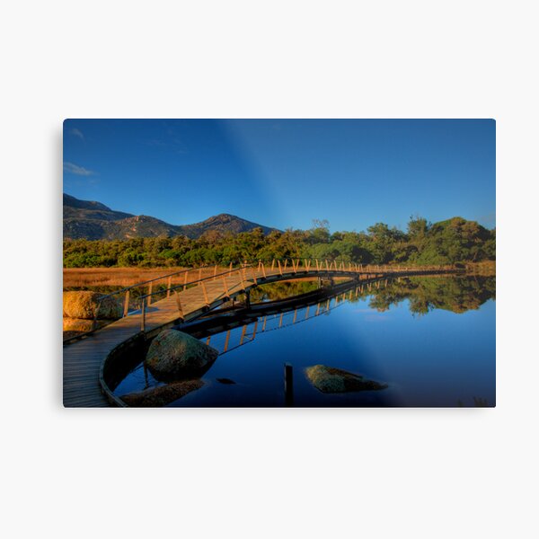 Bridge over calm waters Metal Print