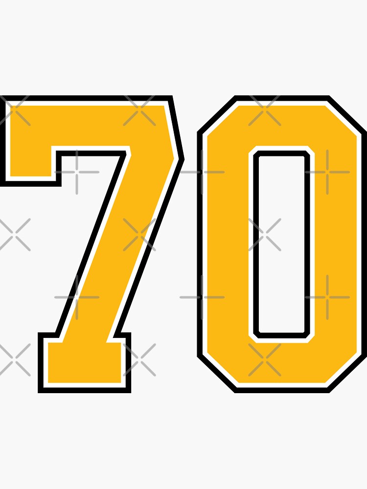 Yellow Number 30 lucky sports jersey thirty Sticker for Sale by