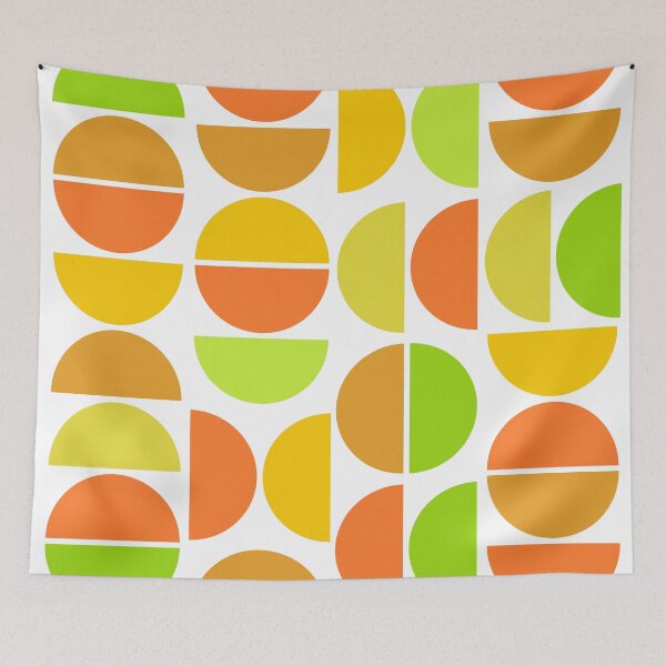 Item preview, Citrus Mid Century Semi Circle Slices designed and sold by Prawny.