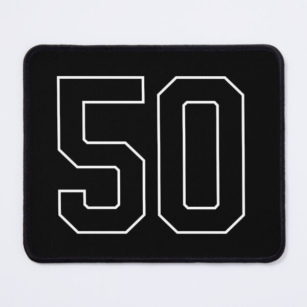 Item preview, Black Number 50 lucky sports jersey fifty designed and sold by HeavyStyle.