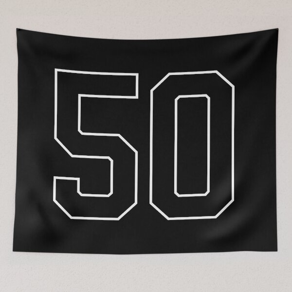 Item preview, Black Number 50 lucky sports jersey fifty designed and sold by HeavyStyle.