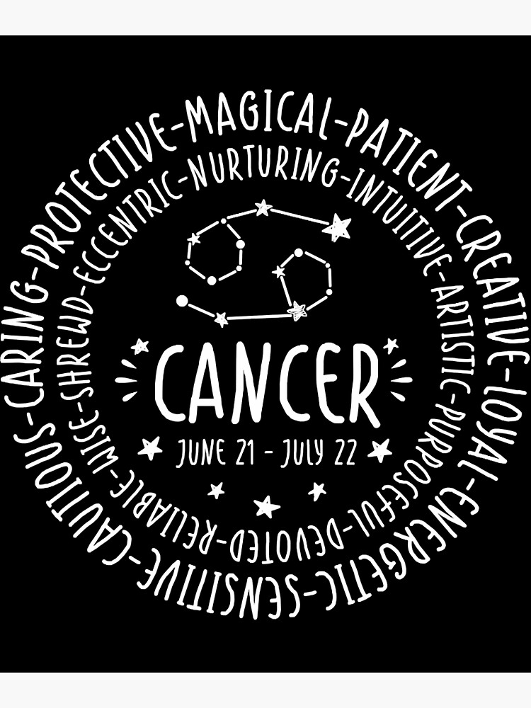 Cancer Zodiac Cancer Personality Star Sign Greeting Card