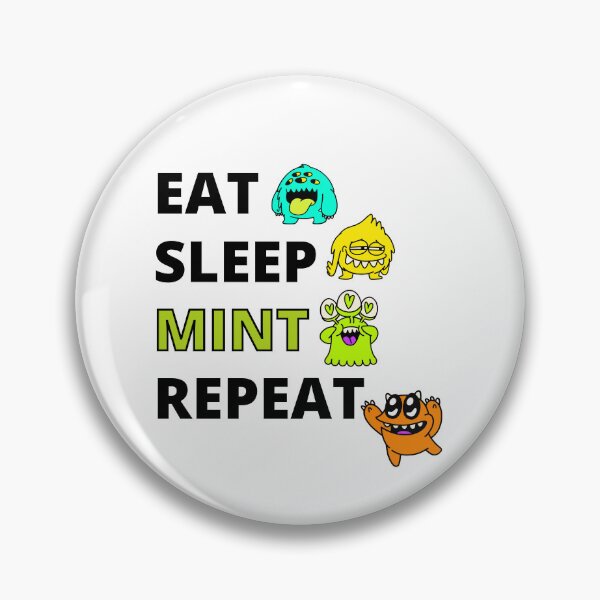 Item preview, Eat Sleep NFT Repeat with Cute Alien Monsters Family designed and sold by Cawaiico.
