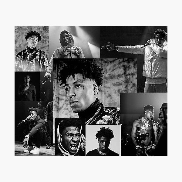 Item preview, Youngboy | B&W Never Broke Again Collage designed and sold by Hays Graphics.