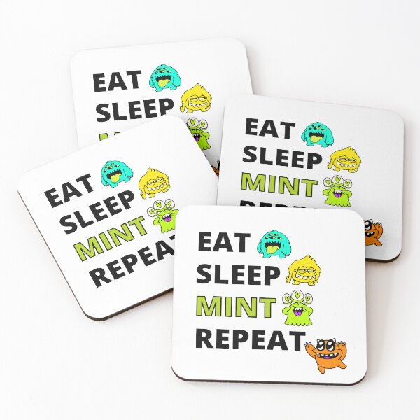 Item preview, Eat Sleep NFT Repeat with Cute Alien Monsters Family designed and sold by Cawaiico.