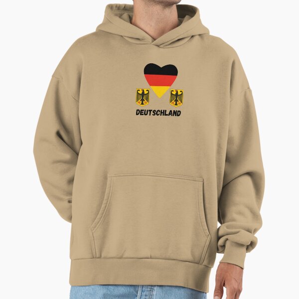 Deutschland Adler Hoodie - Retro Pullover Mit Einigkeit Recht Freiheit Schriftzug