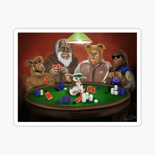 1980s Blast from the Past Poker - Alf, Harry, Barf, Teenwolf, Gizmo Sticker