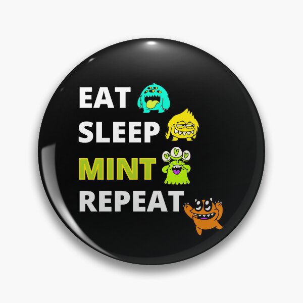 Item preview, Eat Sleep NFT Repeat with Cute Cartoon Alien Monsters Family designed and sold by Cawaiico.