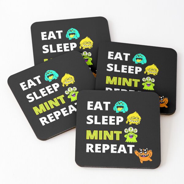 Item preview, Eat Sleep NFT Repeat with Cute Cartoon Alien Monsters Family designed and sold by Cawaiico.