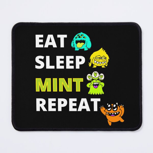 Item preview, Eat Sleep NFT Repeat with Cute Cartoon Alien Monsters Family designed and sold by Cawaiico.